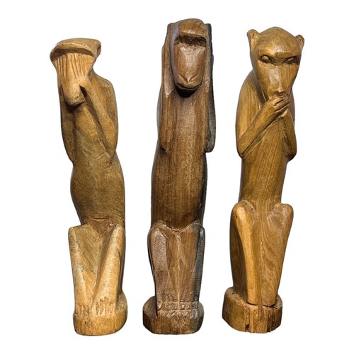 Vntg carved wooden wise - carved,