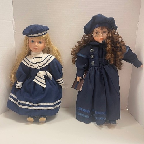 Two vintage porcelain dolls - two,