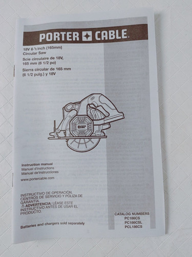 Porter cable 18v - 18v, inch
