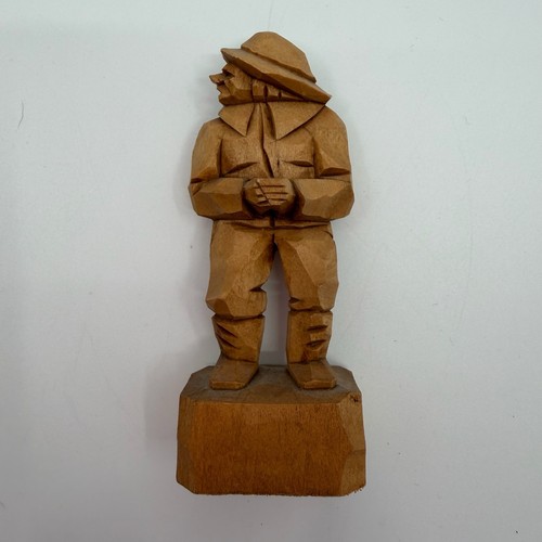 Vtg daigle hand carved wood - carved,