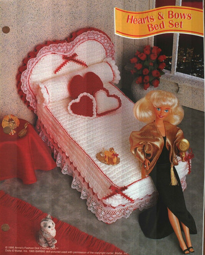 New hearts bows bed - &, set