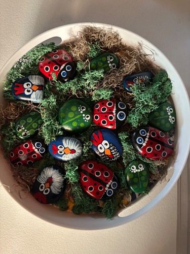 Lot hand painted - lot, 6