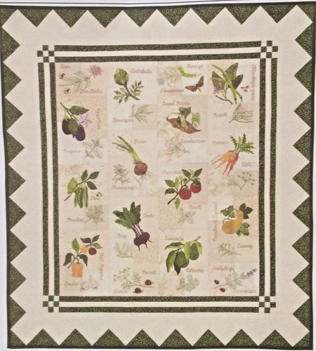 Pearl garden quilt - garden, kit