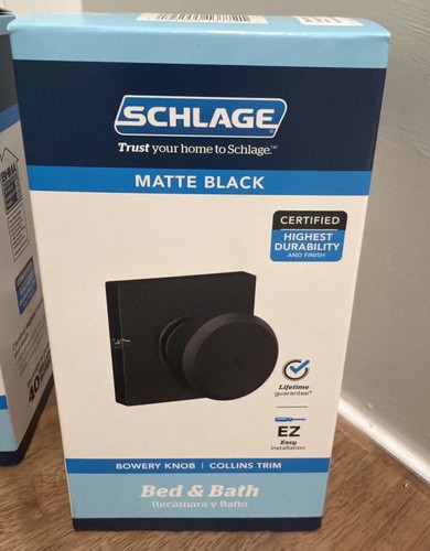 Schlage bowery matte black - schlage,