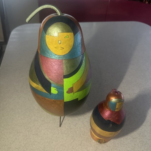 Modernist painted gourd art - modernist,