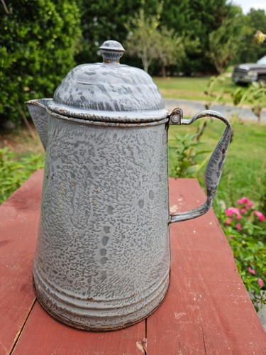 Vintage gray enamel - vintage,