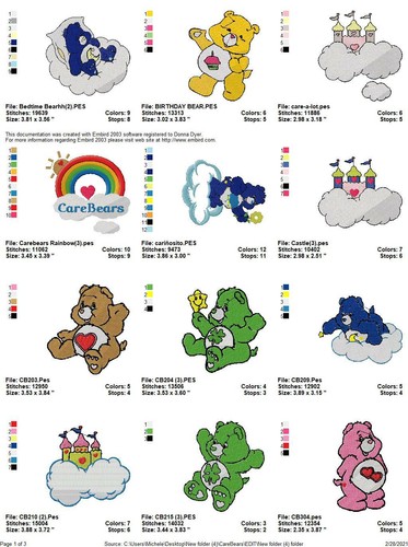 Cute bears embroidery - 35,