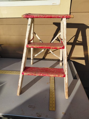 Vintage antique wooden step - wooden, 3