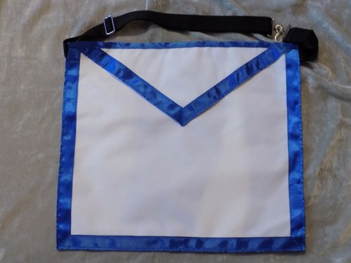 Masonic white apron blue - white,