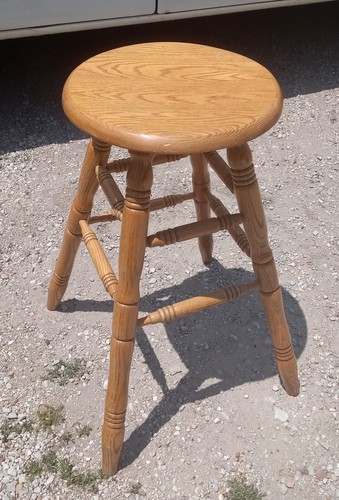 Oak swivel barstool - , (bs13)