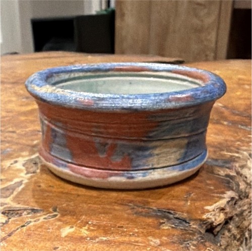 Glazed ceramic round bonsai - glazed,