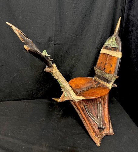 Antique african leather tamzak - african,