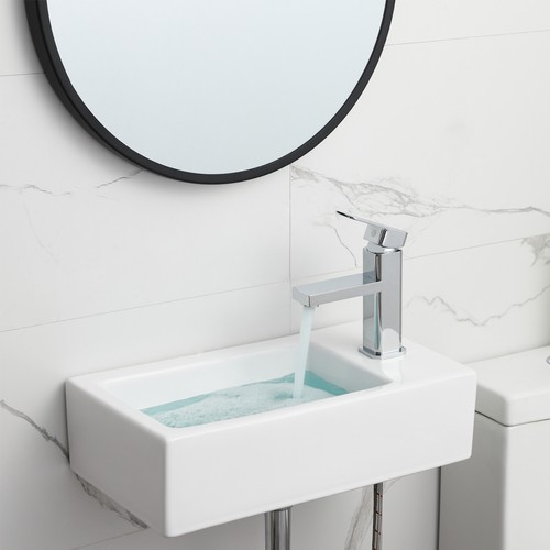 Wall mount hung small vessel - wall,