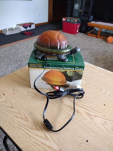 Vintage box turtle lamp - vintage, or