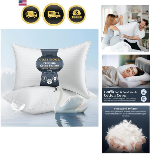 Goose feather pillows - goose,