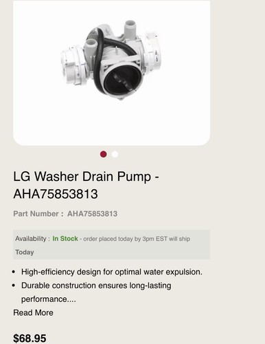 Aha75853813 washer drain - washer,