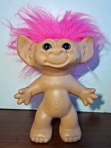 Vintage troll doll hot pink - doll,
