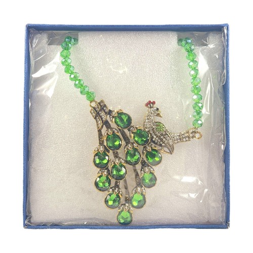 Peacock necklace womens - peacock,