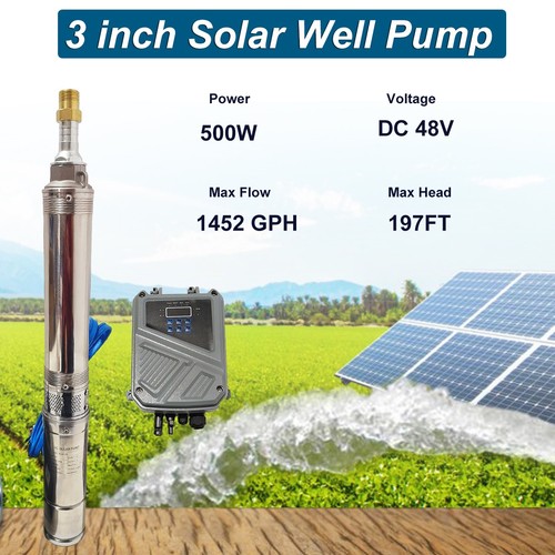 500w solar pump - 3", submersible