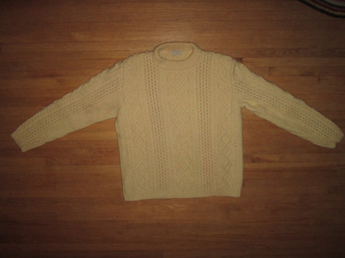 Vintage handmade ivory wool - handmade,
