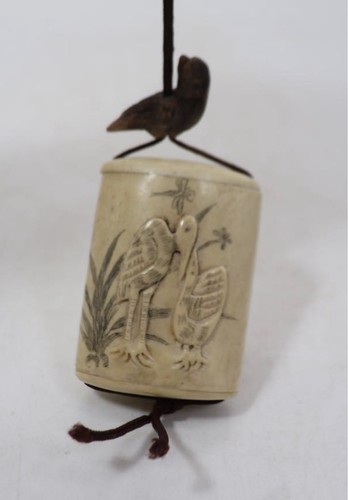 Japanese inro ojime set two - &,