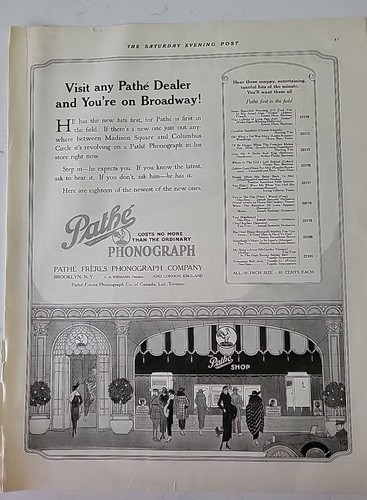 1919 pathe phonograph shop - 1919,