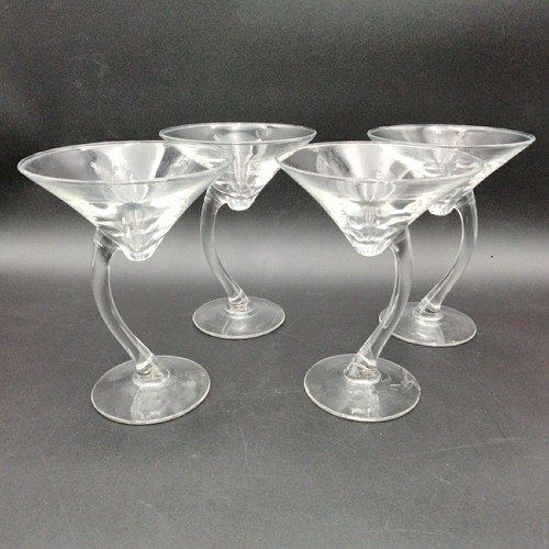 Set clear martini glasses - of,