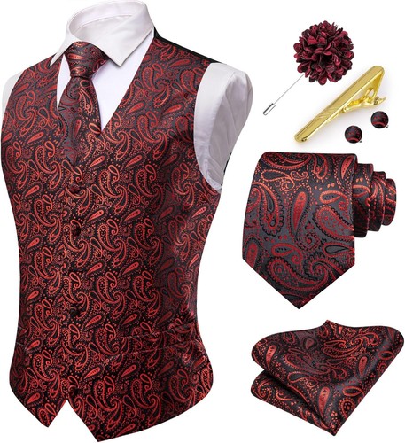 Men 6pc paisley suit - men's,