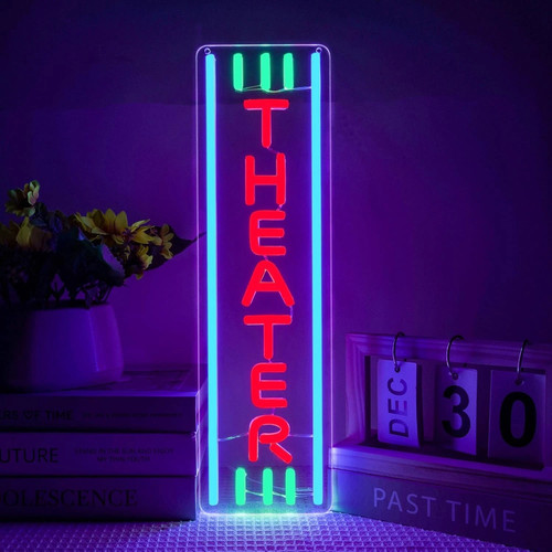 Theater neon sign - theater, dimmable