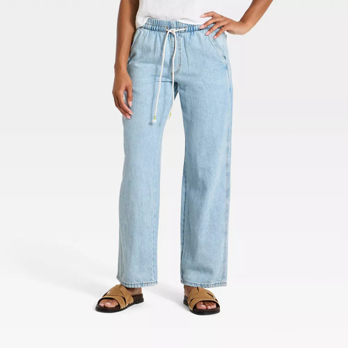 Women mid rise straight leg - women's, mid-rise