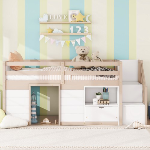 Solid wood twin - wood, low