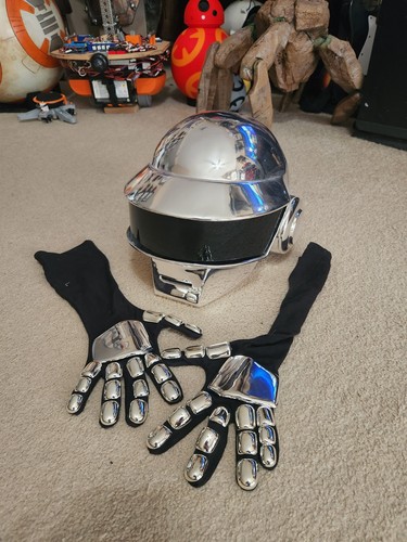 Chrome daft punk helmet and - chrome,