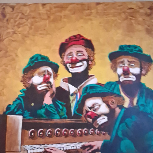 Peers signed framed clown - peers, &