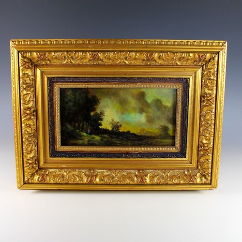 Antique french oil panel - french,
