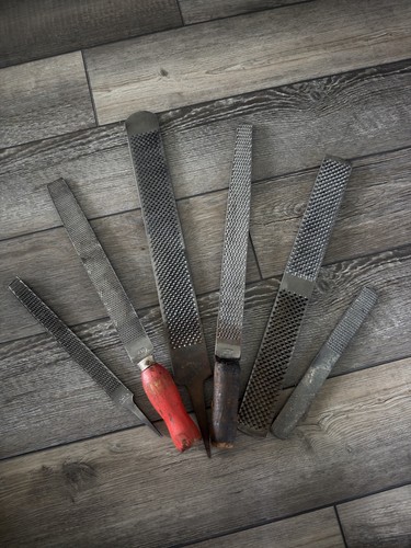 Vintage wood cabinet rasp - wood,