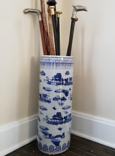 Floral blue gray - &, porcelain