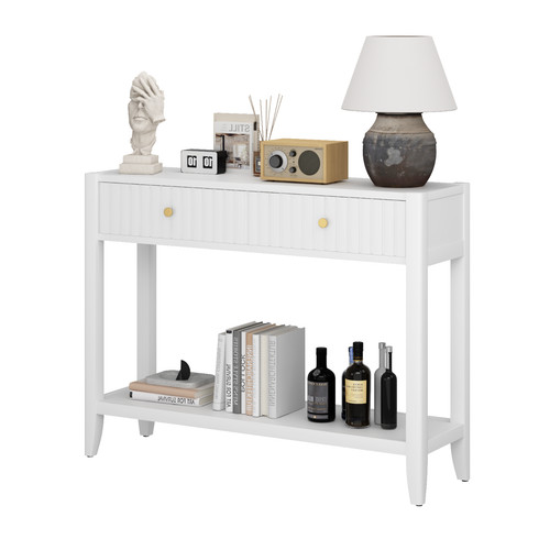 Modern wood entryway - entryway, console