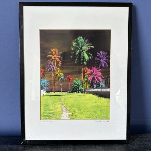 Palm funday print framed - palm,