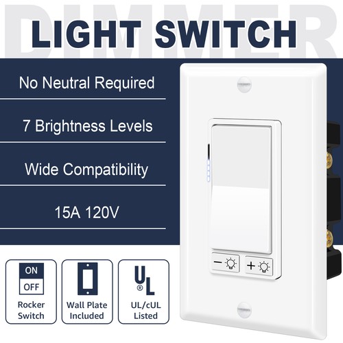 Level dimmer light switche - 7-level,