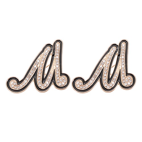 2pcs rhinestone letter - 2pcs,
