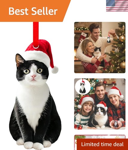 Charming acrylic tuxedo cat - tuxedo,