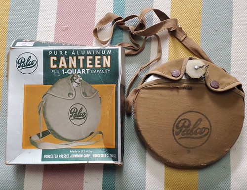 Vintage palco aluminum canteen - aluminum,