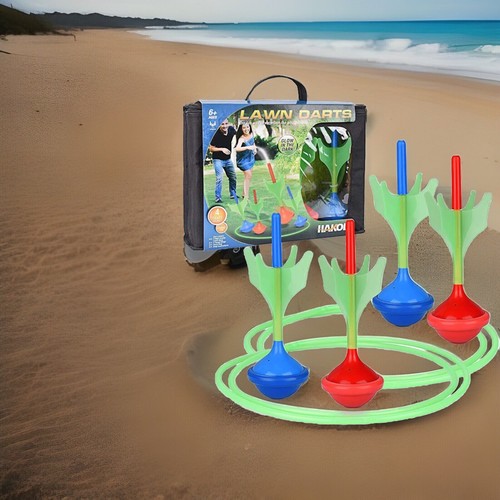 Lawn darts game - game, in