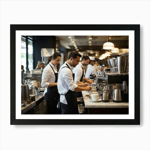 Cafeteria interior bustling - interior,