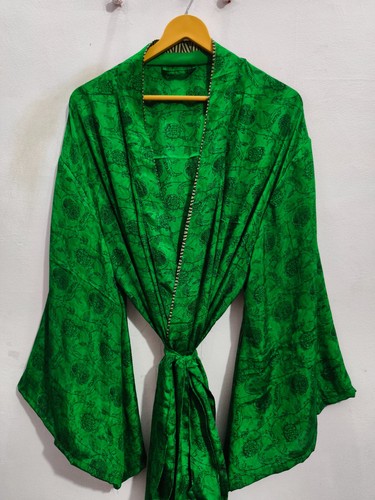 Colour full silk kimono - kimono, floral