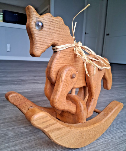 Vtg handmade sturdy wooden - vtg, toy