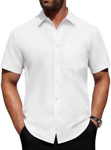 Men short sleeve button - men's, down