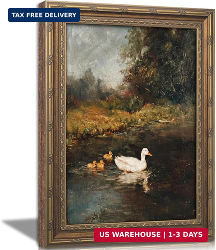 Vintage gold framed duck - framed,
