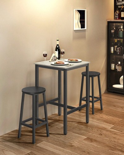Vintage white high top bar - white,