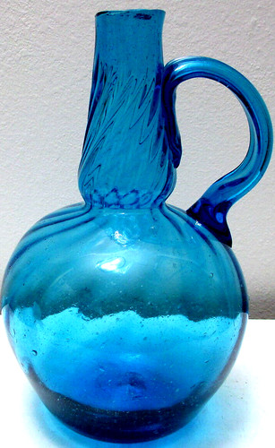Vintage mexican glass jug - glass,